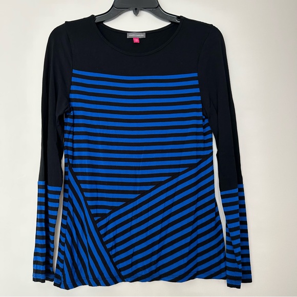 Vince Camuto Striped Long Sleeve Top - Picture 1 of 10